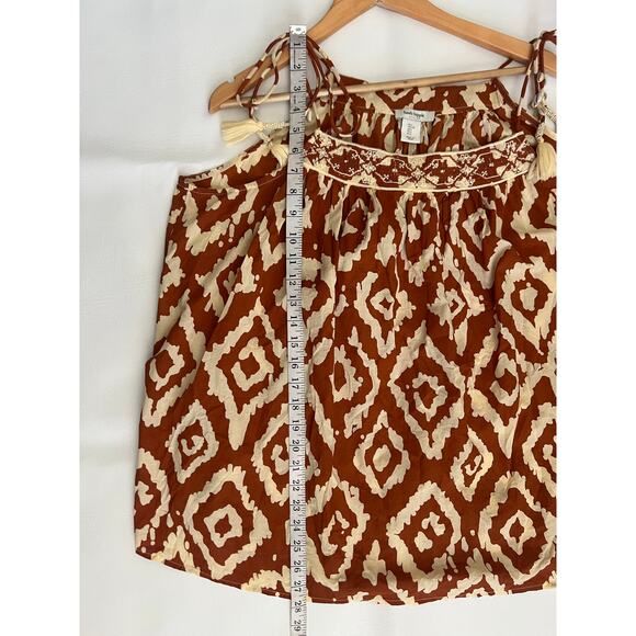 Haute Hippie oversized adjustable tasseled sleeves top size Large Boho Gypsy - Picture 9 of 10